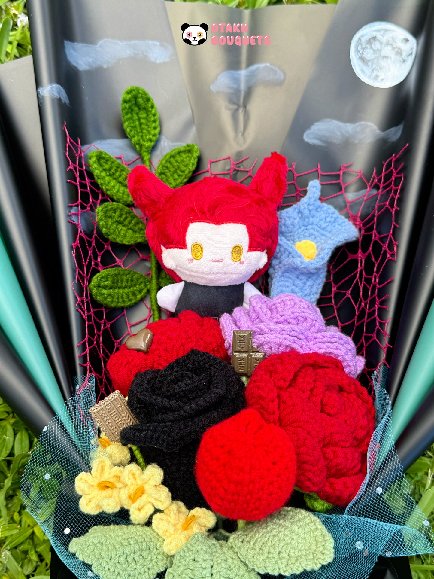 Valco Love and Deepspace LAD Plushie Crochet Flower Bouquet