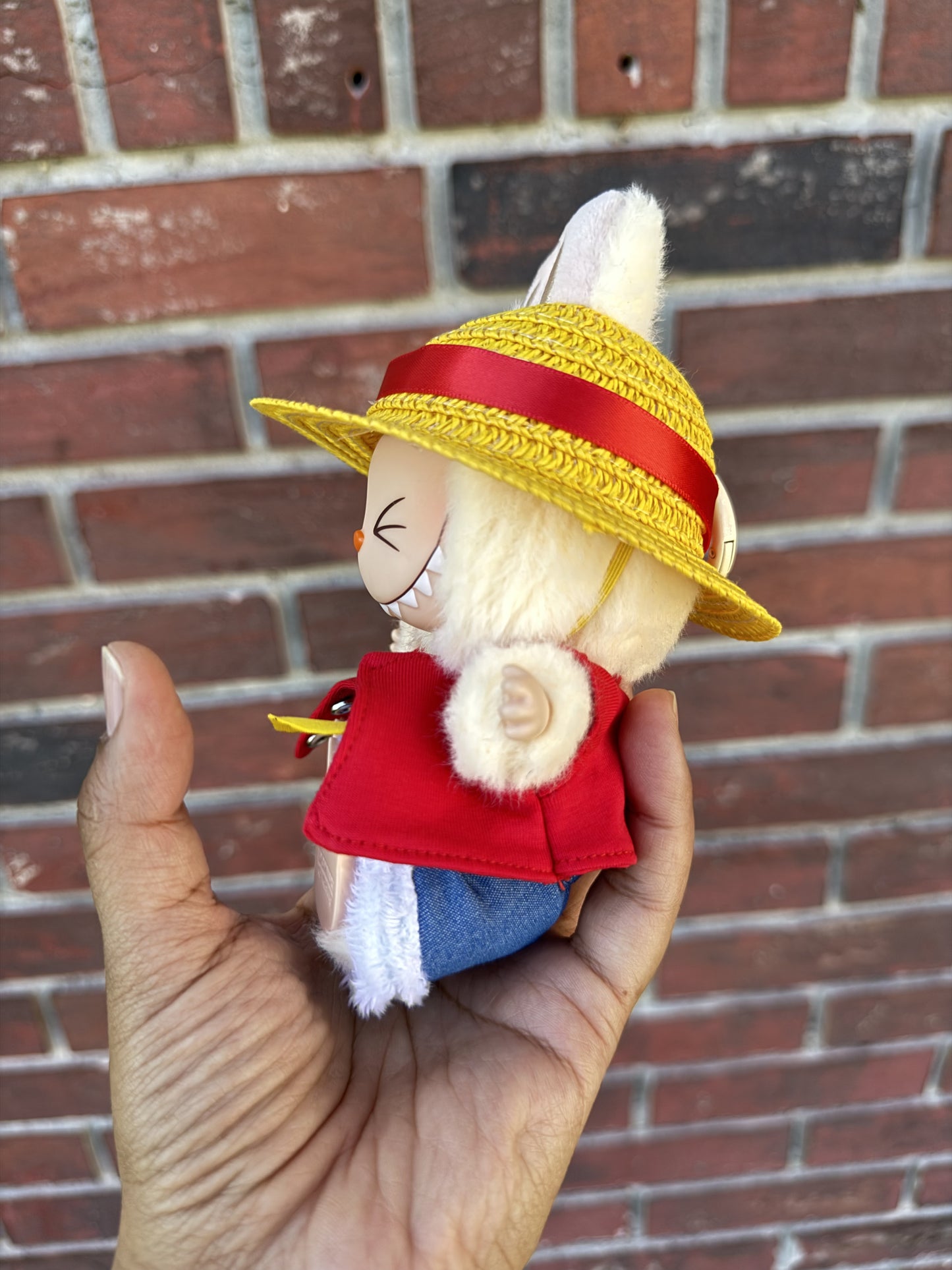 Luffy One Piece Doll Labubu Anime Costume Cosplay Clothes 17cm
