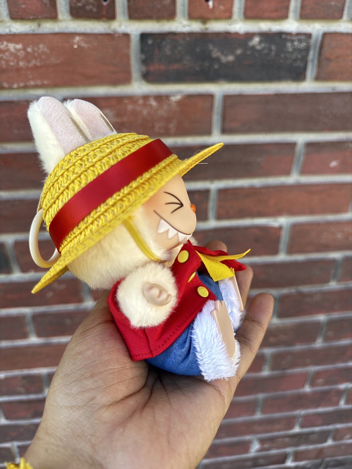 Luffy One Piece Doll Labubu Anime Costume Cosplay Clothes 17cm
