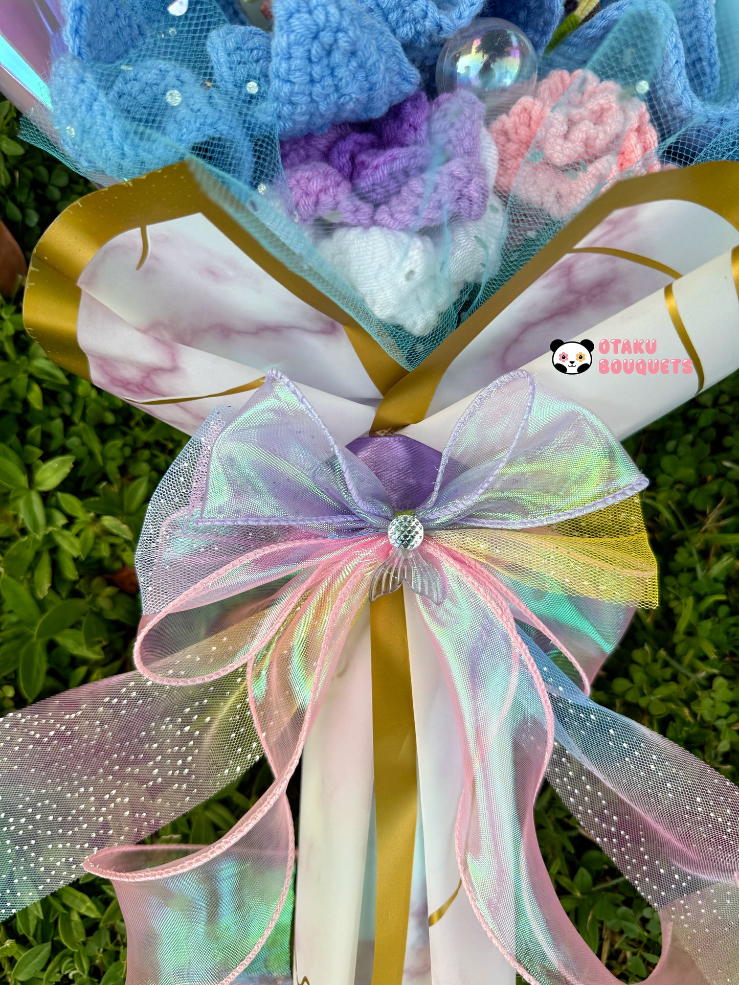 Mythic form Rafayel Love and Deepspace LAD Plushie Crochet Flower Bouquet