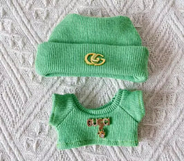 Gucci Designer Fashion Kawaii Cute Doll Labubu Outfit Clothes 17cm