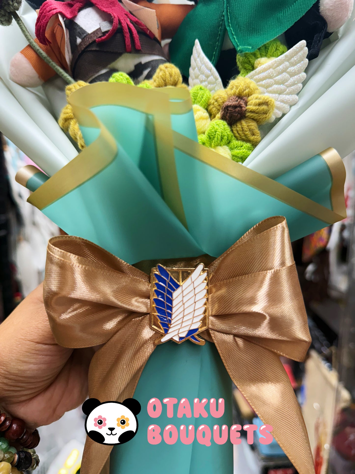 Levi and Mikasa Attack on Titan Custom Bouquet