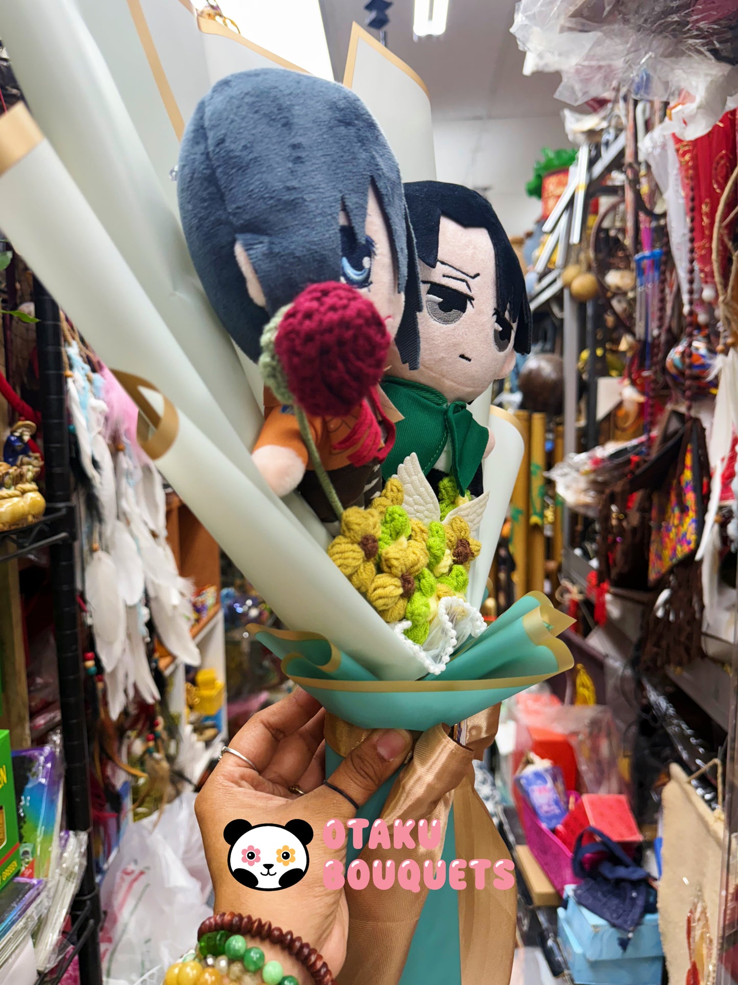 Levi and Mikasa Attack on Titan Custom Bouquet