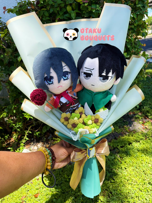 Levi and Mikasa Attack on Titan Custom Bouquet