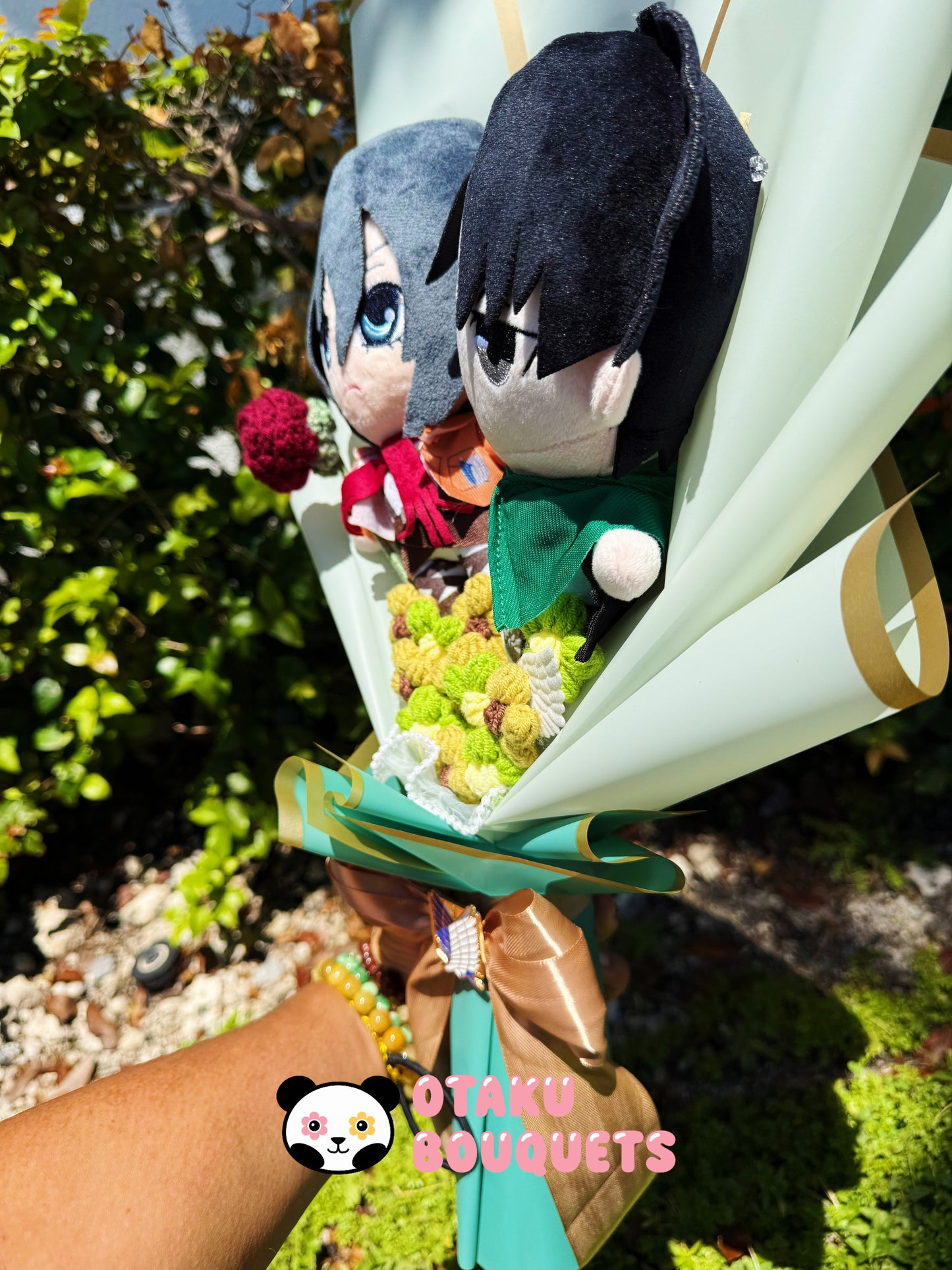 Levi and Mikasa Attack on Titan Custom Bouquet