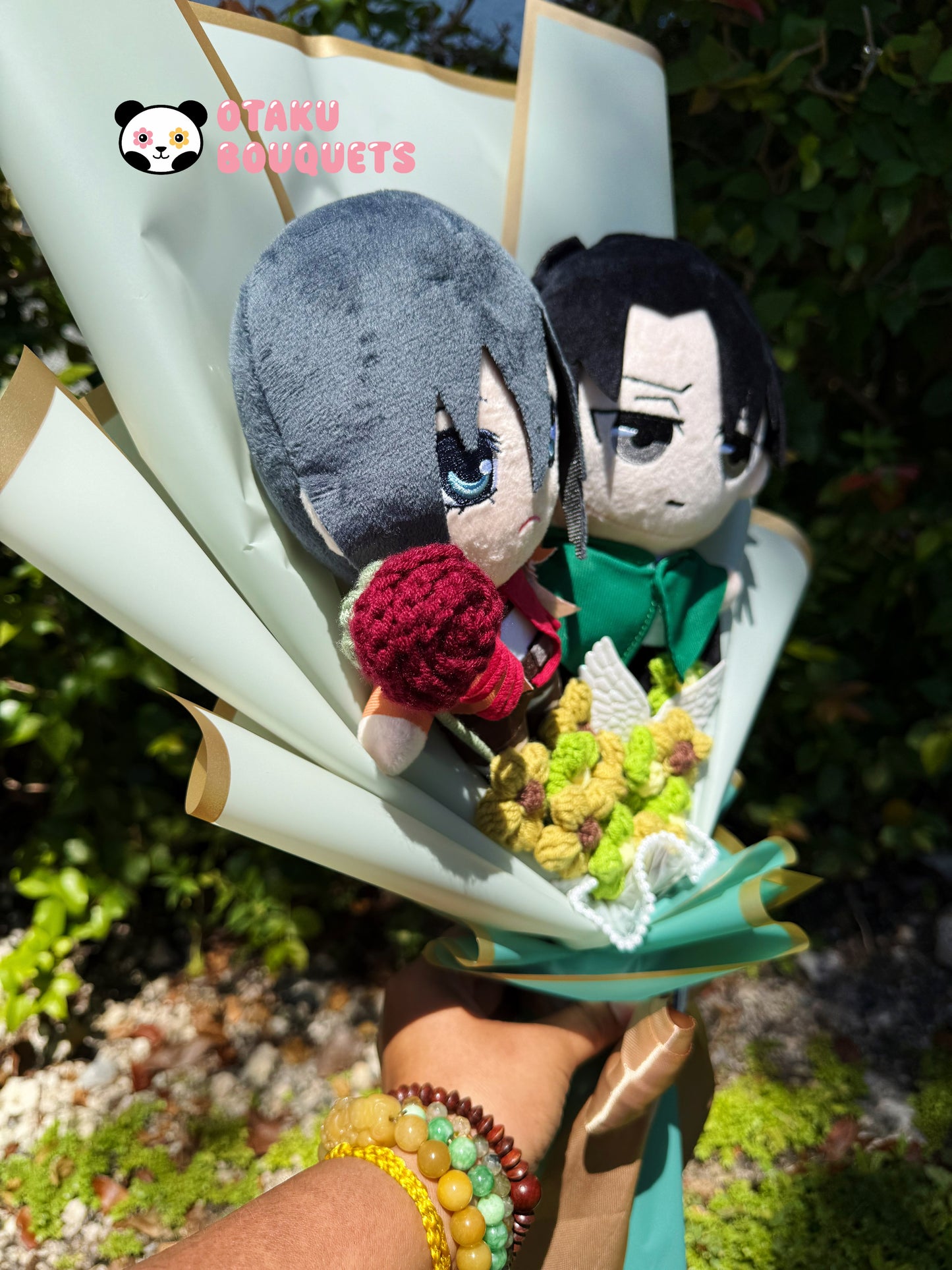 Levi and Mikasa Attack on Titan Custom Bouquet