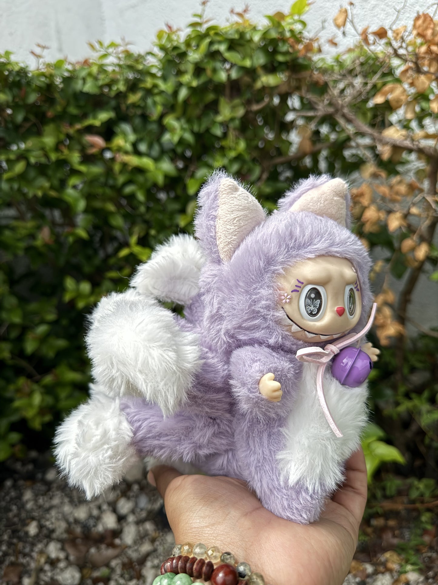 Lavender Custom Nine-tailed Handmade Fluffy Labubu