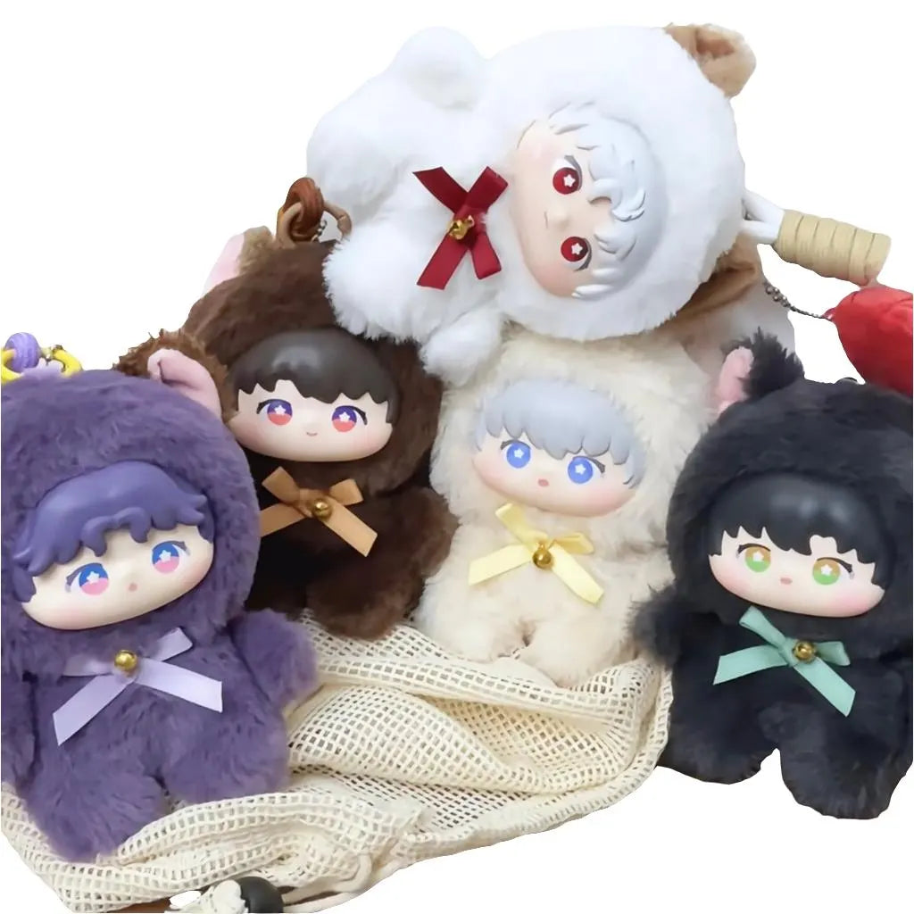 Love Deep and Space Animal Party Vinyl Plush Keychains Gift Blind Box