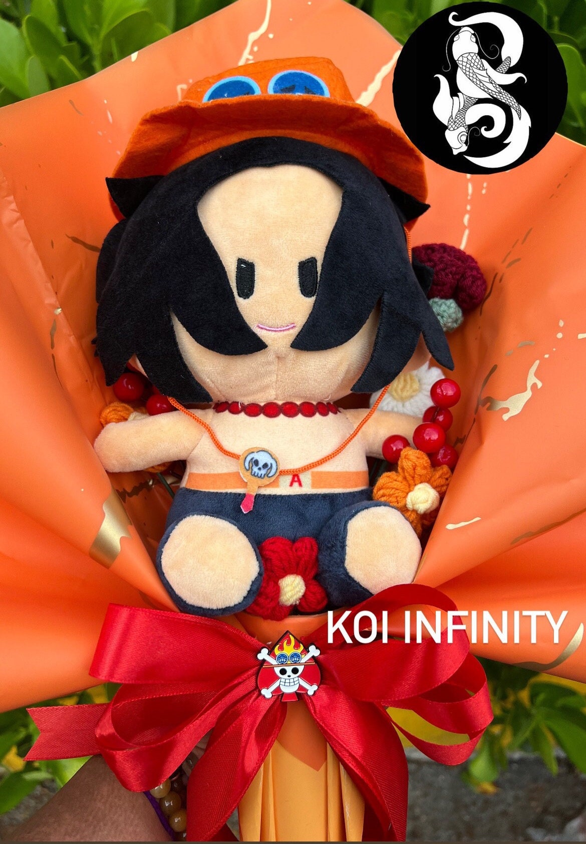 One Piece Ace Plush Bouquet