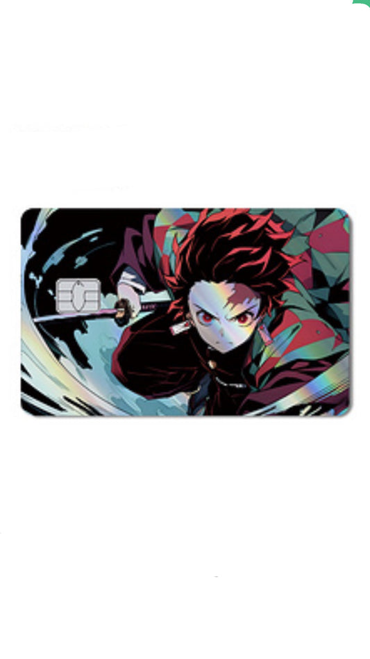 Tanjiro Holographic Demon Slayer Credit Card Sticker