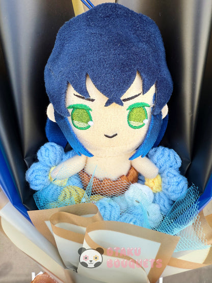 Small Kawaii Japanese Plushie Inosuke Demon Slayer Plush Bouquet