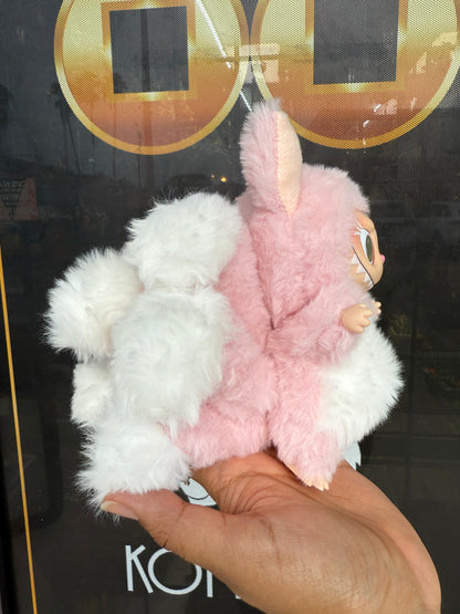 Pink Custom Nine-tailed Handmade Fluffy Labubu