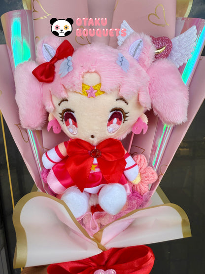 Chibi Small Lady Moon Melodie Magical Girl Kawaii Anime Moon Plush Bouquet