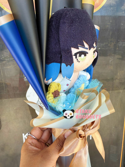 Japanese Plushie Inosuke in Pjs Demon Slayer Plush Bouquet