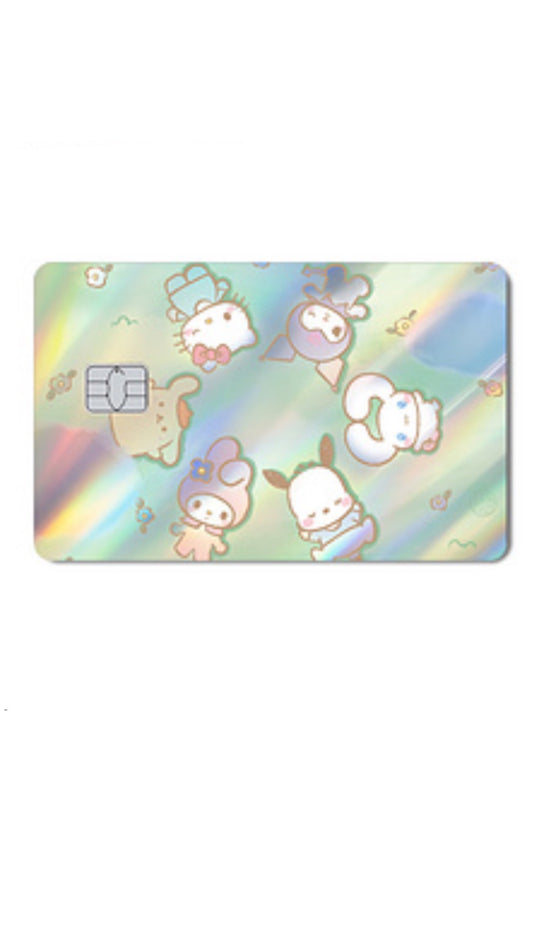Hello Kitty and Friends Holographic Cute Sanrio Anime Credit Card Sticker