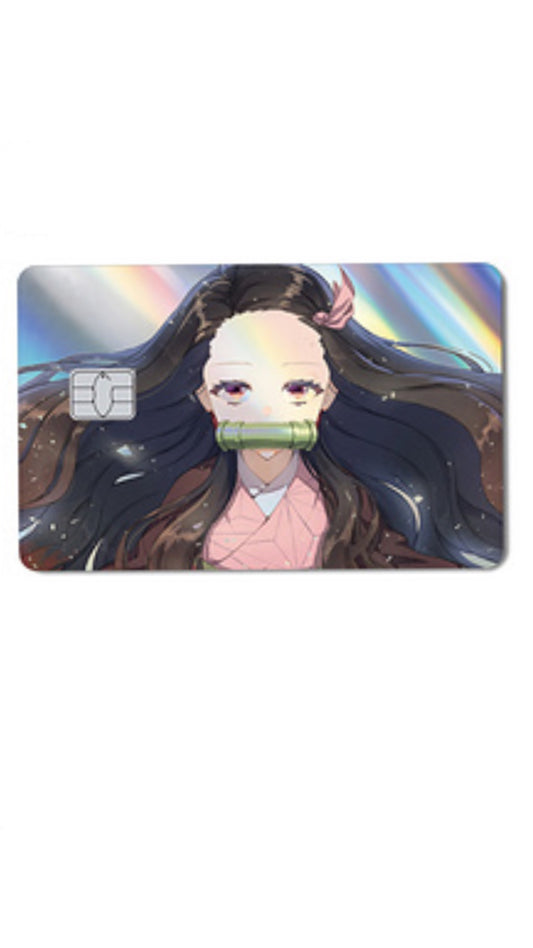 Nezuko Holographic Demon Slayer Credit Card Sticker