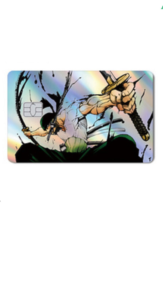 Zorro One Piece Holographic Credit Card Sticker