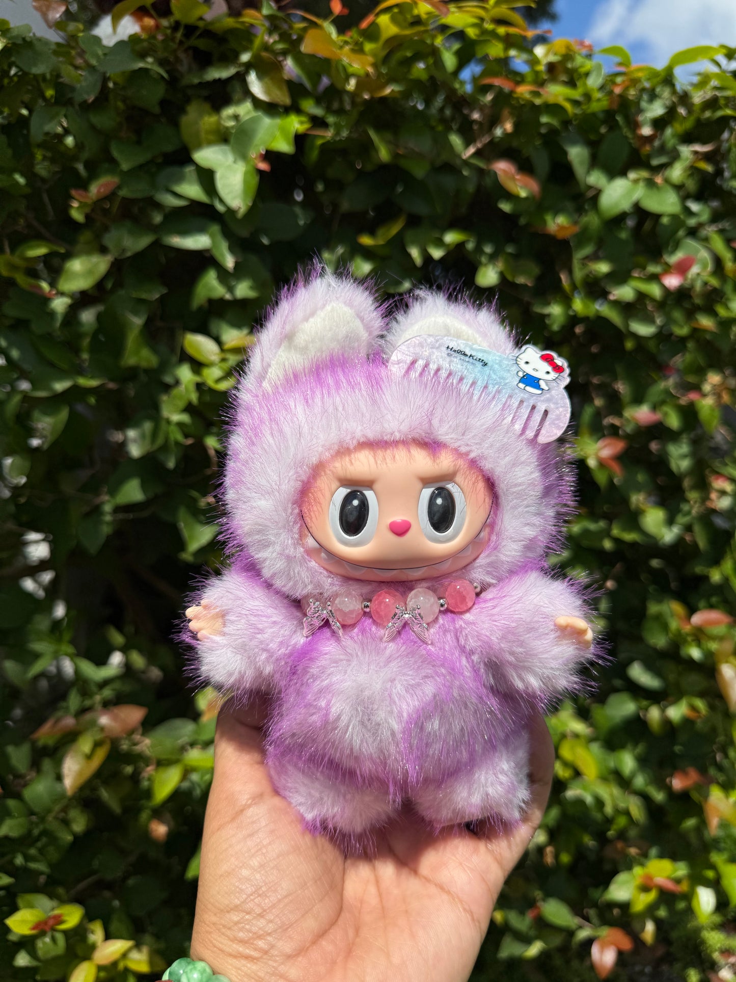Two Toned Purple Kawaii Custom Handmade Fluffy Labubu