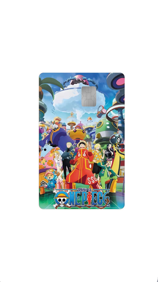 Egghead Straw Hats Pirates Main Characters One Piece Credit Card Sticker