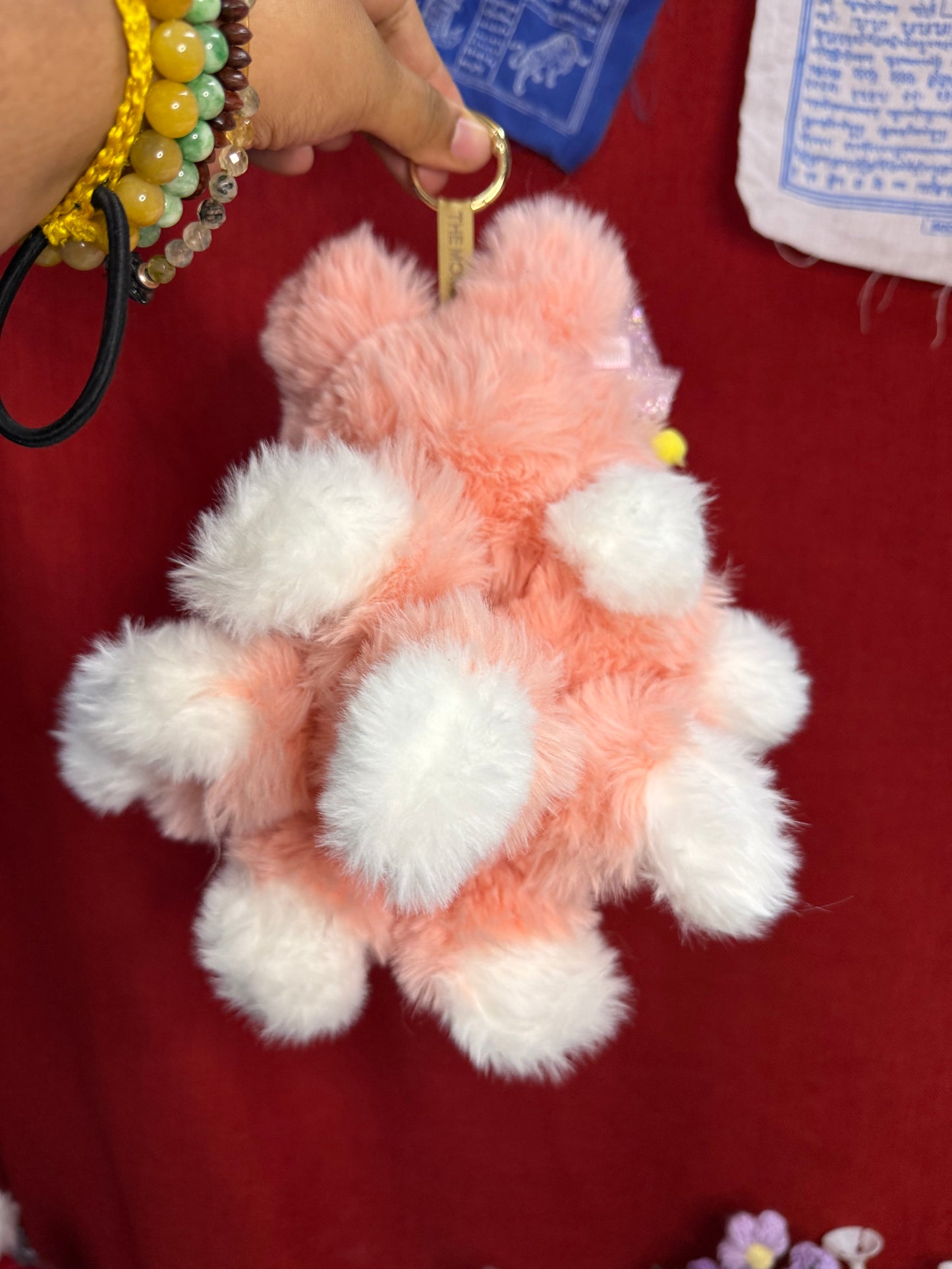 Fluffy Pink Custom Nine-tailed Handmade Labubu