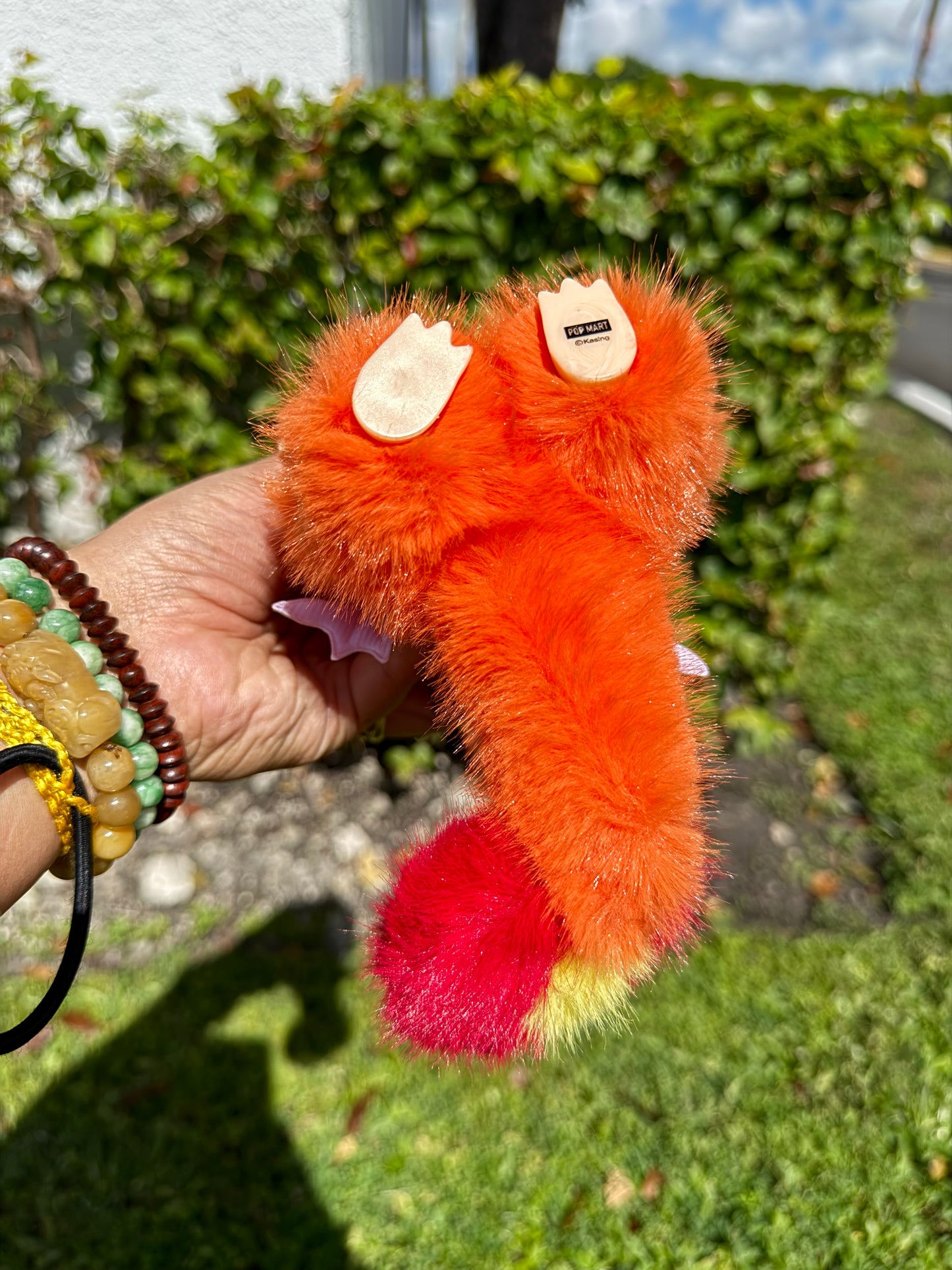 Orange Flame Fire Dragon Monster with Wings Custom Handmade Doll