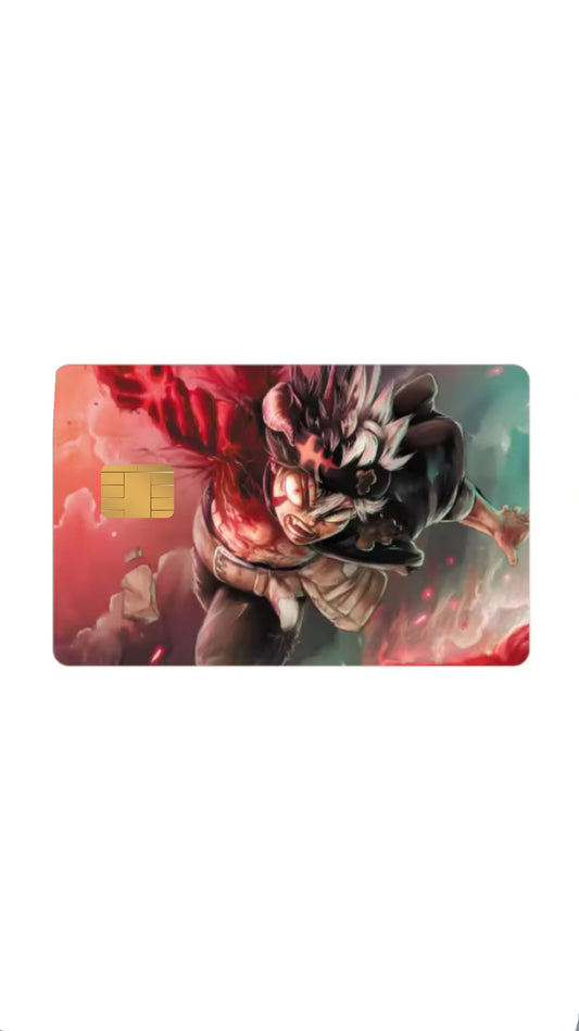 Asta Demon Black Bulls Black Clover Anime Credit Card Sticker