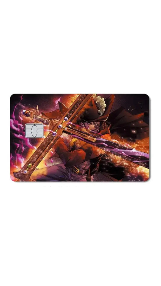 Mihawk One Piece Credit Card Sticker