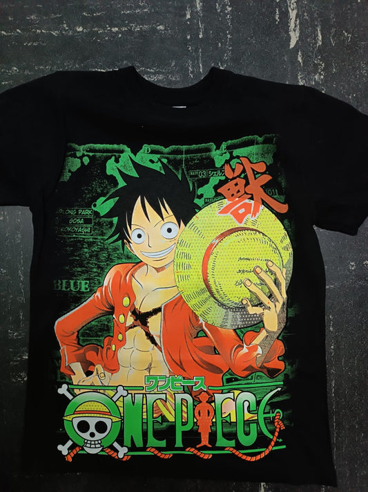 Monkey D. Luffy One Piece Anime Black Light T-Shirt