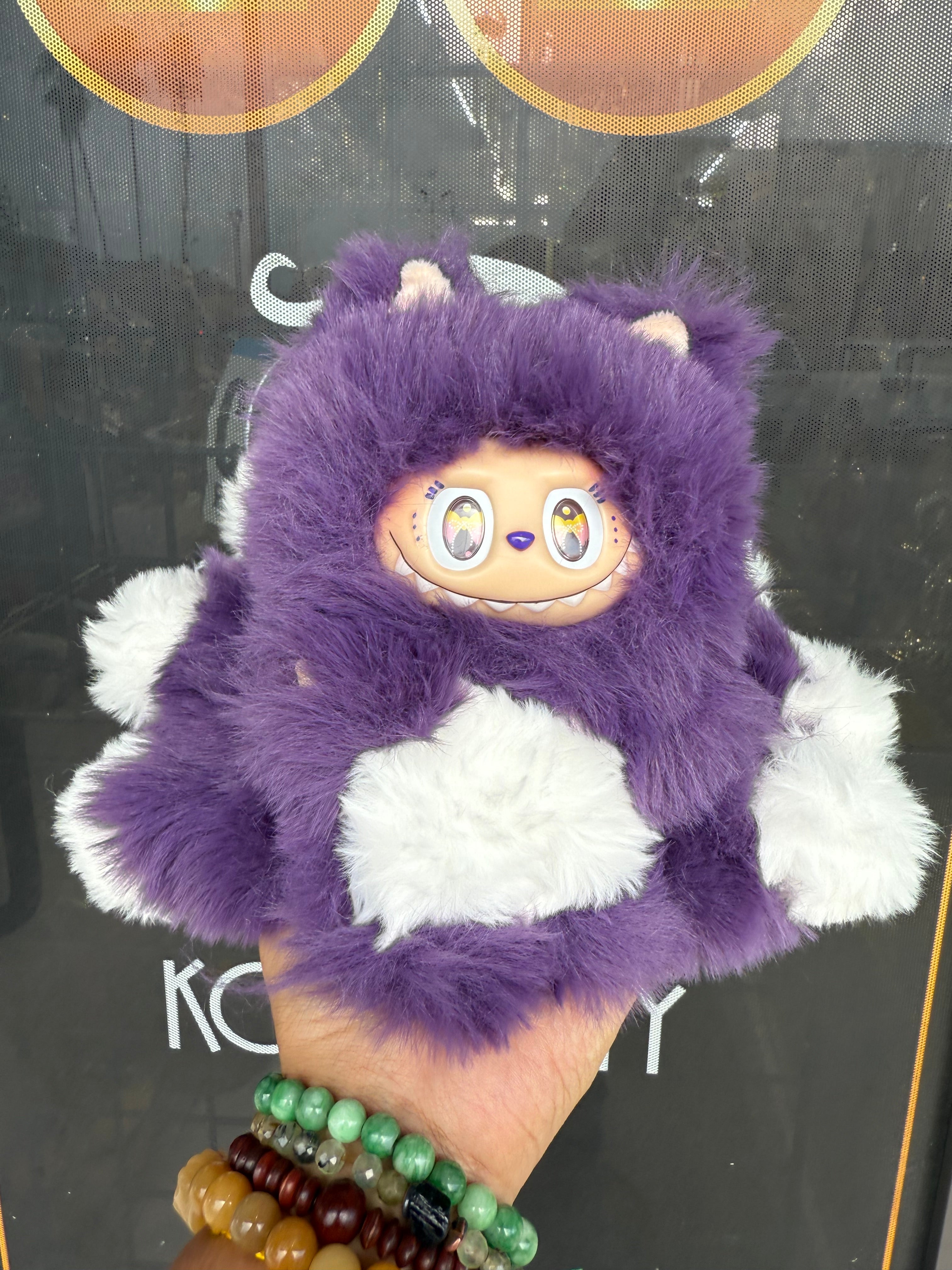 Purple Custom Nine-tailed Handmade Fluffy Labubu