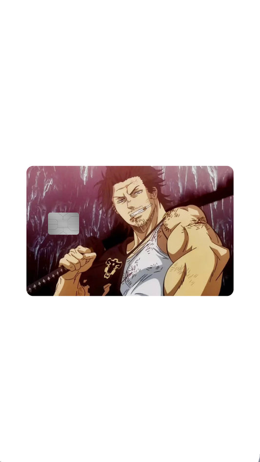 Yami Black Bulls Black Clover Anime Credit Card Sticker