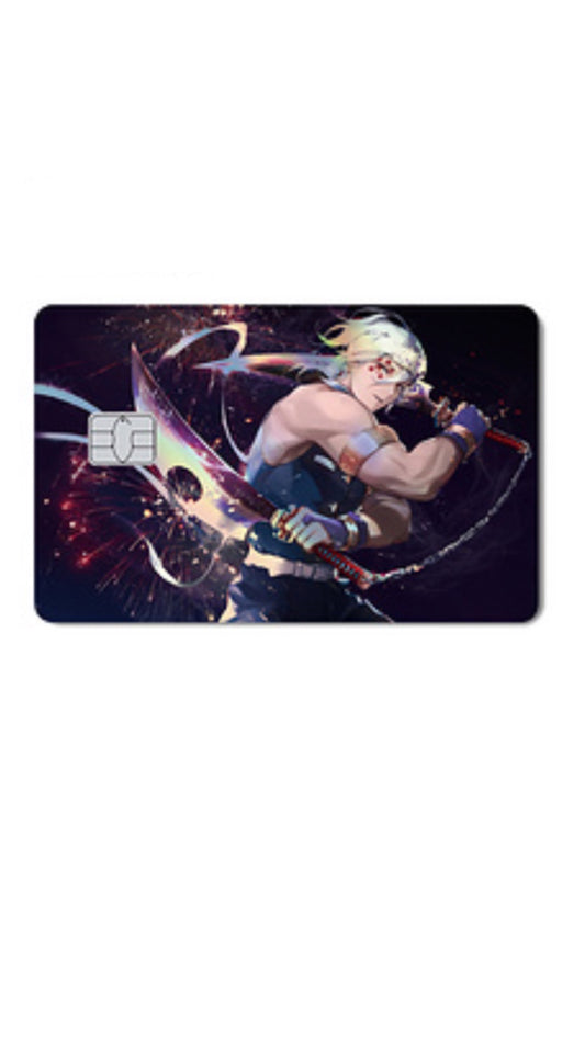 Tengen Uzui Flashy Hashira Holographic Demon Slayer Credit Card Sticker