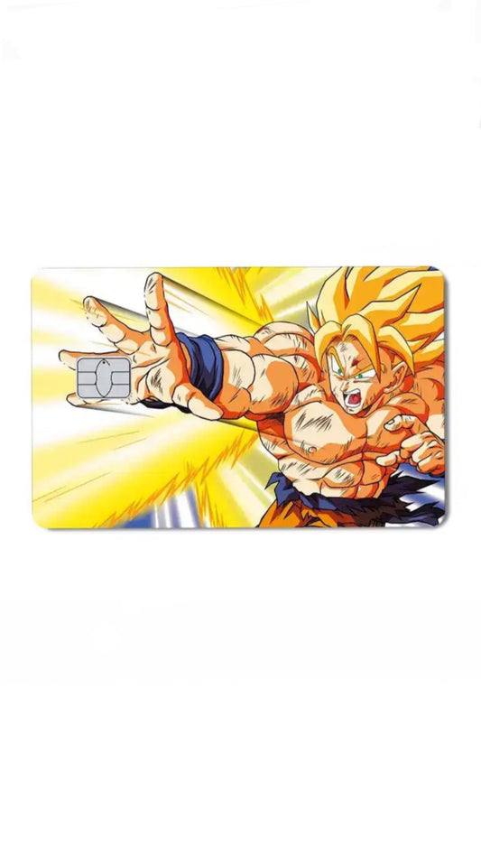 Super Saiyan Goku Dragon Ball Z Anime Credit Card Sticker