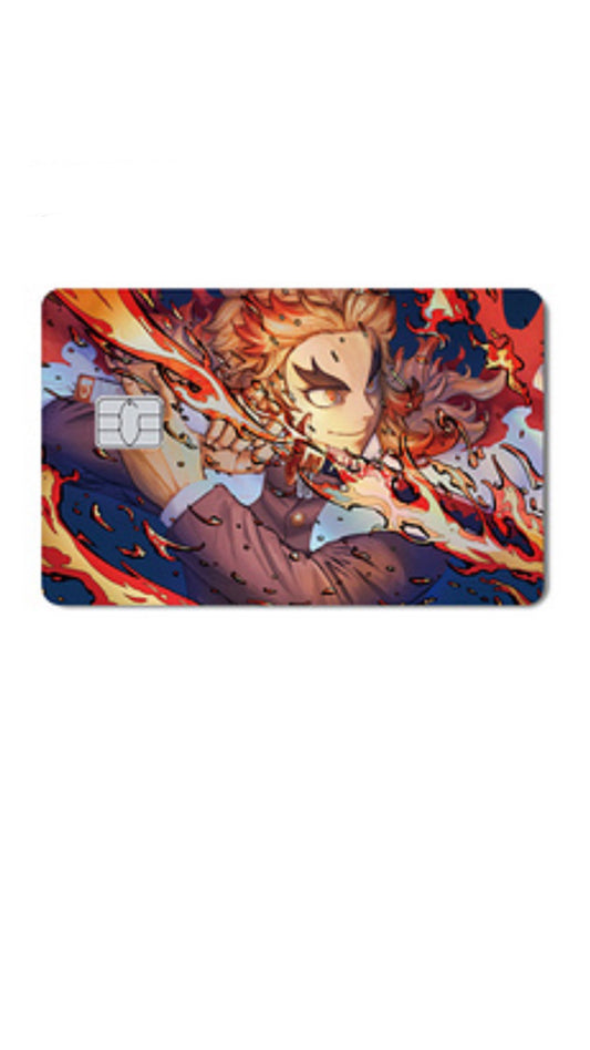 Ren Goku Fire Hashira Demon Slayer Holographic Credit Card Sticker