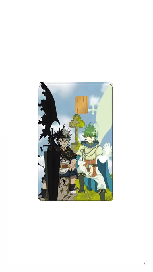 Yuno and Asta Black Clover Anime Credit Card Sticker