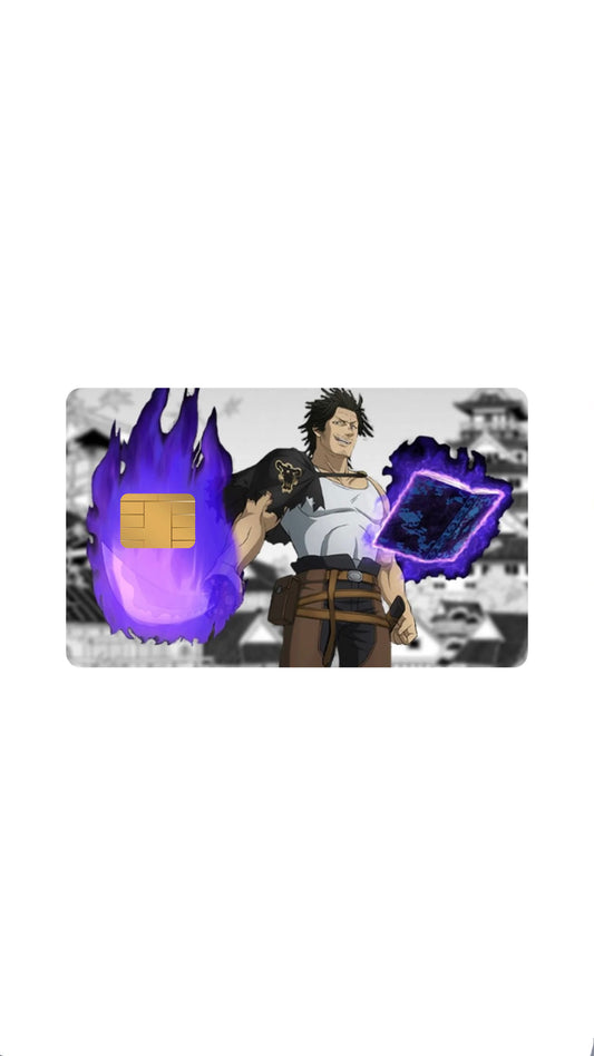 Yami Black Bulls Black Clover Anime Credit Card Sticker