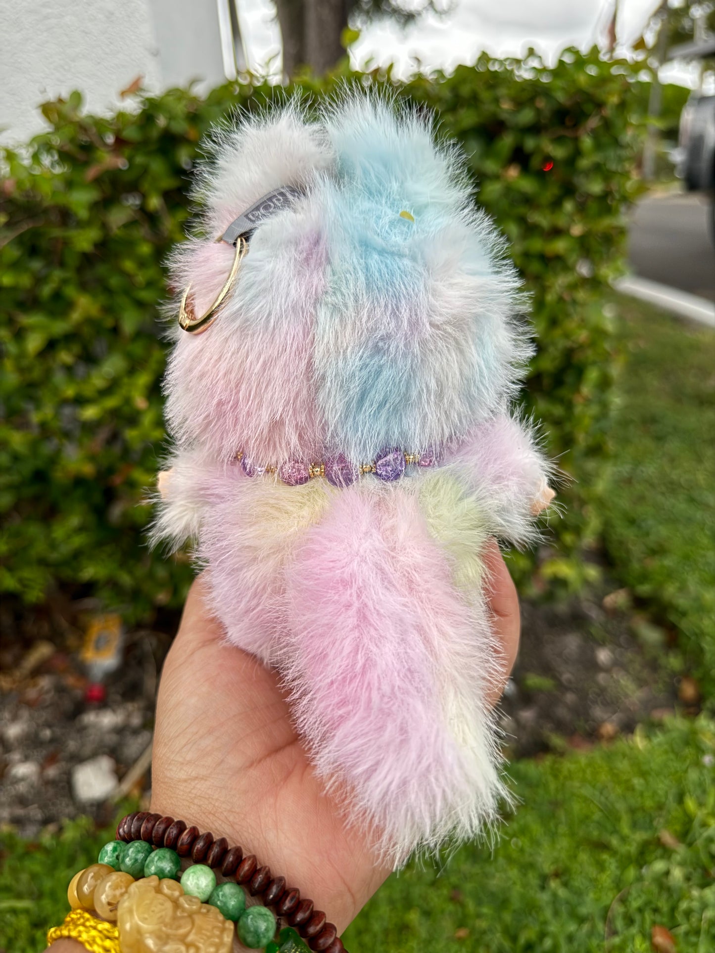 Rainbow Dragon Custom Handmade Fluffy Doll