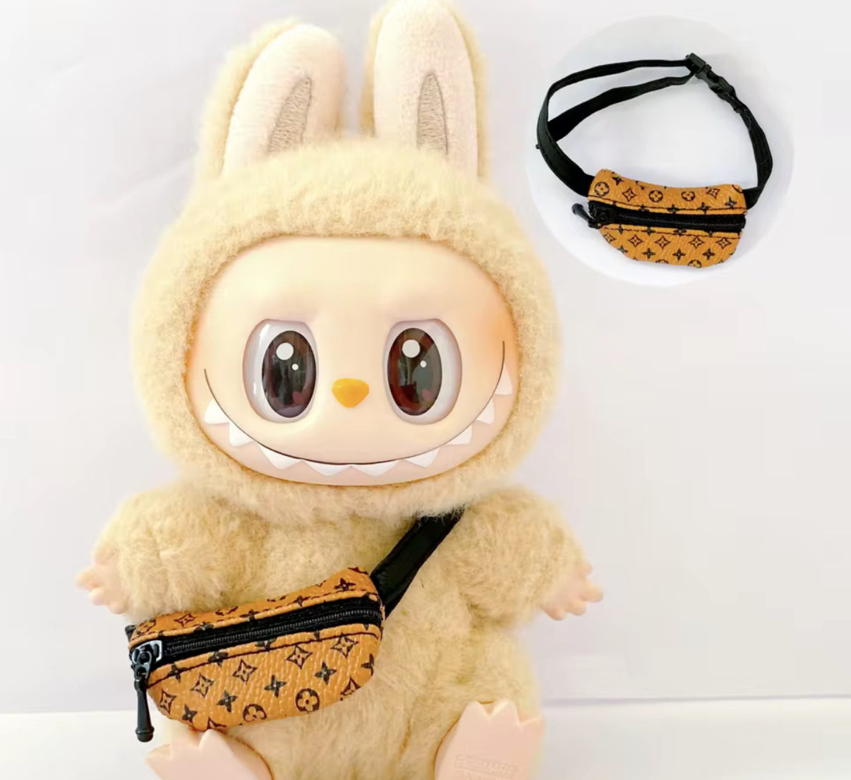 Louis Vuitton Fanny Bag Side Bag Purse Designer Shoes Fashion Kawaii Cute Doll Labubu Outfit Clothes 17cm