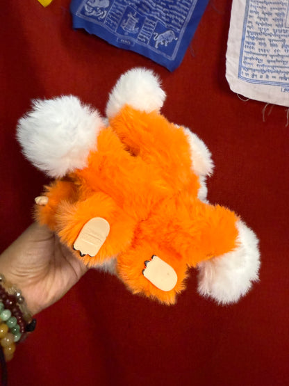 Orange Custom Nine-tailed Handmade Fluffy Labubu