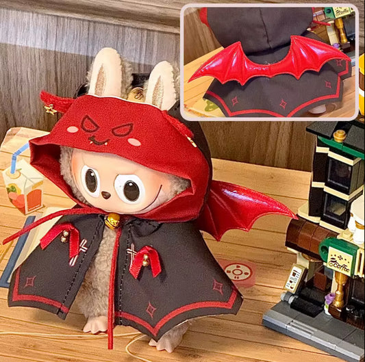 Vampire Red Halloween Doll Labubu Anime Costume Cosplay Clothes 17cm