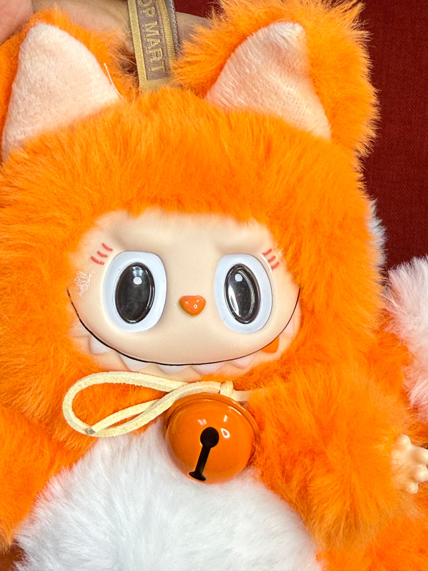 Orange Custom Nine-tailed Handmade Fluffy Labubu