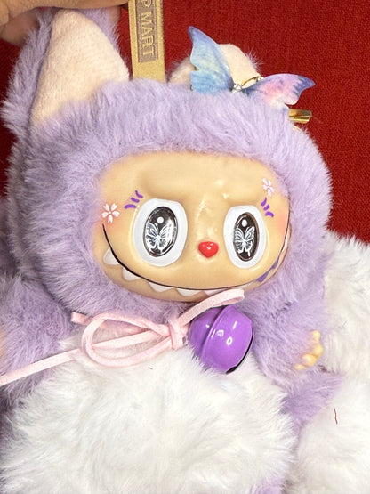 Lavender Custom Nine-tailed Handmade Fluffy Labubu