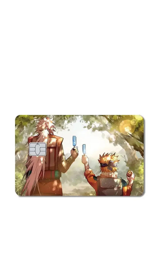 Jiraya and Naruto Popsicle  Credit Card Sticker