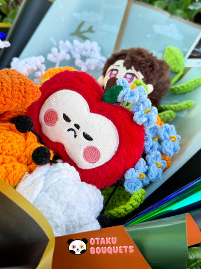 Caleb Love and Deepspace LAD Plushie Crochet Flower Bouquet