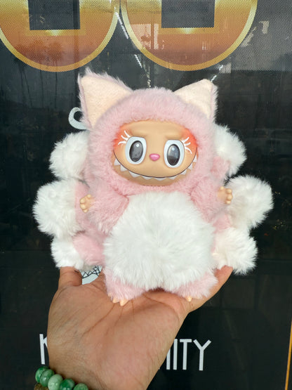 Pink Custom Nine-tailed Handmade Fluffy Labubu