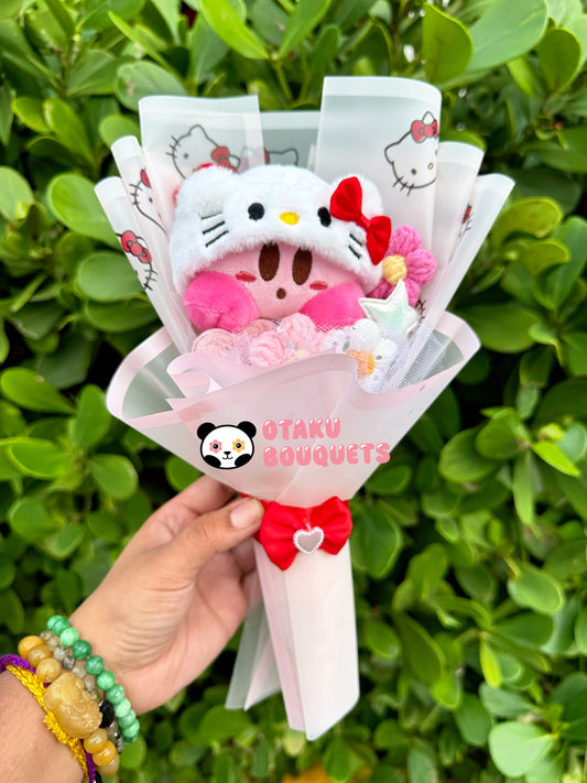 HK Kirbie Plushie Crochet Flower Bouquet
