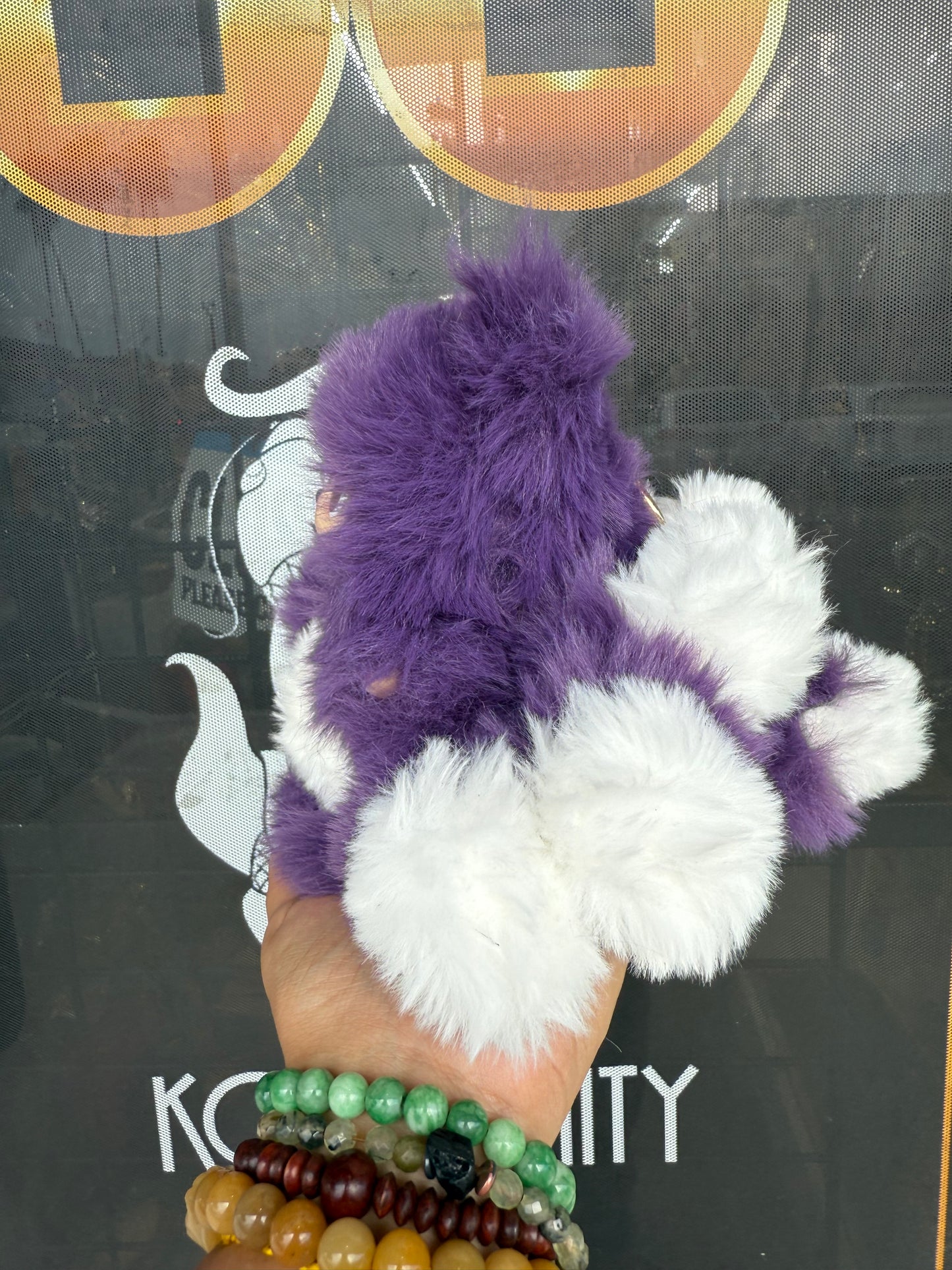 Purple Custom Nine-tailed Handmade Fluffy Labubu