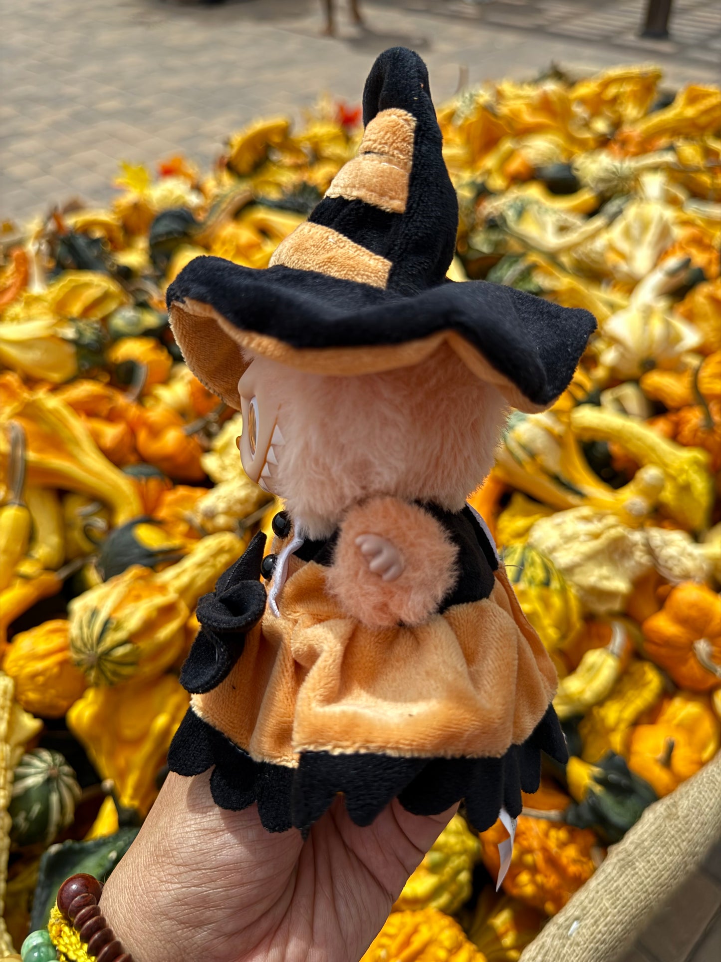 Pumpkin Witch Dress Halloween Doll Labubu Anime Costume Cosplay Clothes 17cm