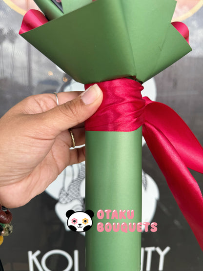 Small Swordsman Moss Pirate Crochet Flower Anime Plush Bouquet