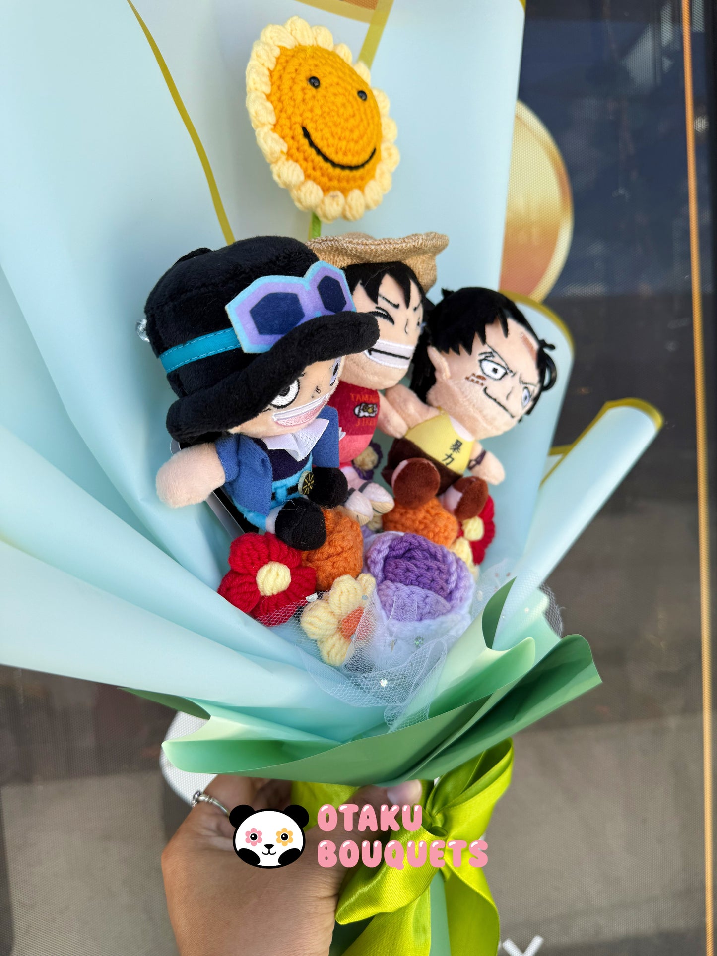 Brothers Over Saki Pirates Anime Plushie Crochet Flower Bouquet