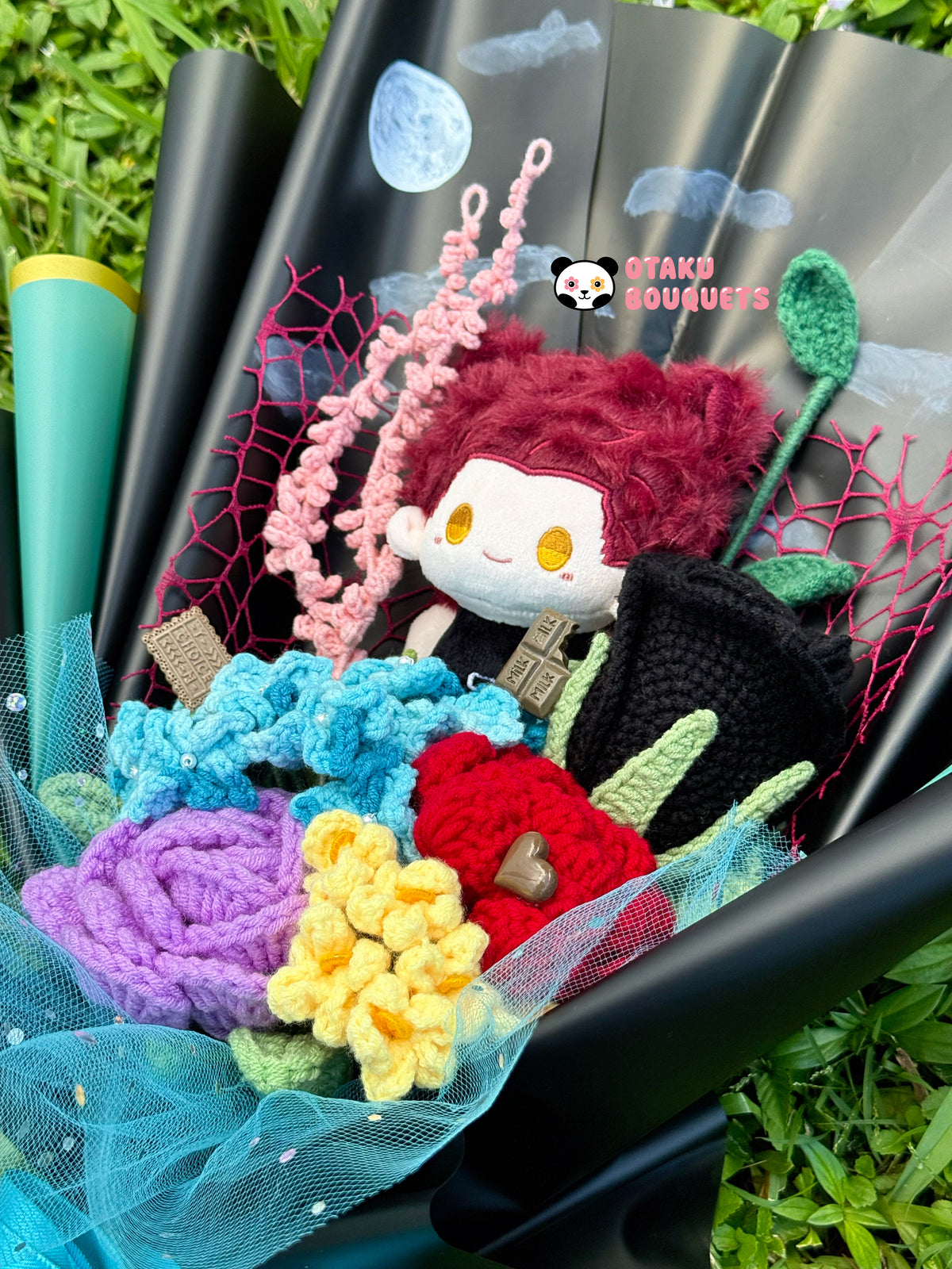 Valco Love and Deepspace LAD Plushie Crochet Flower Bouquet